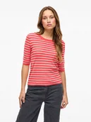 Koszulki i topy damskie - Vila Koszulka "Zicha" w kolorze czerwonym - miniaturka - grafika 1