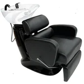 Myjki fryzjerskie - SAKAI RE-FLEX Myjka z fotelem, czarno-biała - miniaturka - grafika 1