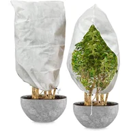 Agrowłókniny - Biała osłona na rośliny, 200 cm x 240 cm, z zamkiem błyskawicznym i ściągaczem, jednoczęściowa, regulowana i wielokrotnego użytku, idealna do... - miniaturka - grafika 1