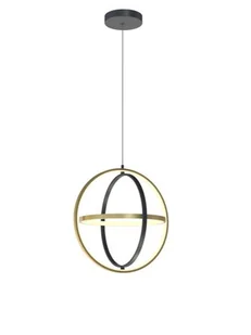 Loria lampa wisząca 2xLED/26W czarna/złota 6048-0110 - Lampy sufitowe - miniaturka - grafika 1