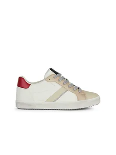 Geox Sneakersy "Blomiee" w kolorze biało-beżowo-czerwonym - Trampki damskie - miniaturka - grafika 1