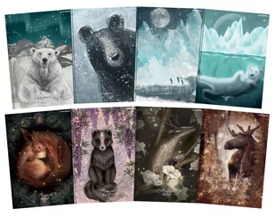 Top 2000, Brulion, Forest/Ice A5, 96 kartek w kratkę z marginesem - Zeszyty szkolne - miniaturka - grafika 1