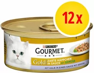 Mokra karma dla kotów - Gourmet Gold Kawałki w sosie, 12 x 85 g - Cielęcina z warzywami - miniaturka - grafika 1