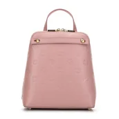 Plecaki - Damski plecak skórzany w monogram trapezowy - miniaturka - grafika 1