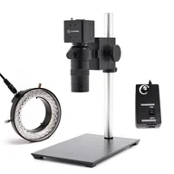 Mikroskopy i lupy - Mikroskop cyfrowy Techrebal "Banito" B1523 100x z bazą 150x230mm + Kamera "Black sheep" BSVGA2MP + Oświetlacz - miniaturka - grafika 1