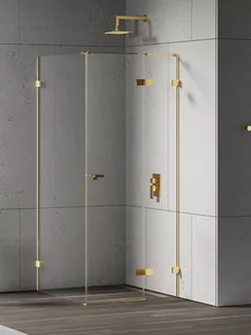 New Trendy Złota kabina prysznicowa 90x80 prawa EXK-4726 Eventa Gold Shine - Kabiny prysznicowe - miniaturka - grafika 1