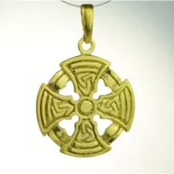 Wisiorki - Sotis Krzyż celtycki okrągły Ag925 + Au 24kar, 5,6g - miniaturka - grafika 1