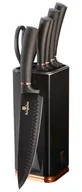 Noże - Elegancki zestaw noży ze stali nierdzewnej w stojaku A1-G37 - miniaturka - grafika 1
