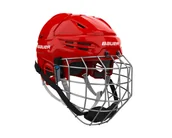 Hokej - Kask hokejowy Bauer RE-AKT 55 Combo Red Senior M - miniaturka - grafika 1