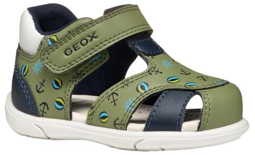 Geox Chłopiec B Sandały Zapito Boy, Pistachio Navy, 26 EU