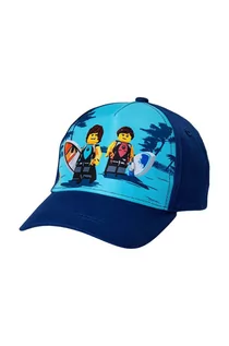 Czapki dla dzieci - Lego czapka z daszkiem bawełniana dziecięca kolor granatowy z nadrukiem - grafika 1
