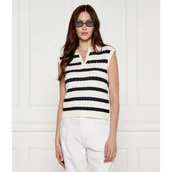 Swetry damskie - Tommy Hilfiger Kamizelka | Regular Fit - miniaturka - grafika 1