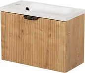 Szafki łazienkowe - Szafka łazienkowa wisząca z umywalką dąb burlington 50 cm Fresco Gante - miniaturka - grafika 1