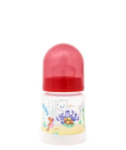 Poupy Poupy, Butelka do karmienia z szeroką szyjką, 0m+, Czerwona, 150 ml - Butelki dla niemowląt - miniaturka - grafika 1