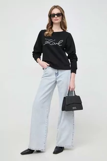 Spodnie damskie - Karl Lagerfeld jeansy damskie kolor niebieski - grafika 1