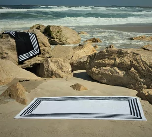 Abyss & Habidecor Ręcznik plażowy Cannes White - Ręczniki - miniaturka - grafika 1