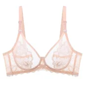 Biustonosze - Biustonosz koronkowy z haftem - miniaturka - grafika 1