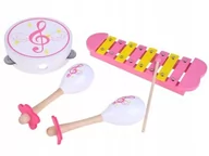 Instrumenty muzyczne dla dzieci - Zestaw drewnianych instrumentów zabawkowych dla dzieci drewno cymbałki - miniaturka - grafika 1
