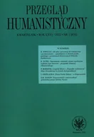 Czasopisma - Przegląd Humanistyczny 1/2022 (476) - miniaturka - grafika 1