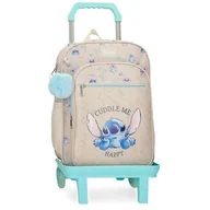 Plecaki szkolne i tornistry - Joumma Disney Stitch Cuddle Me Happy Plecak szkolny z wózkiem Beżowy 30 x 38 x 12 cm Poliester, beż, Talla única, plecak szkolny na kółkach - miniaturka - grafika 1