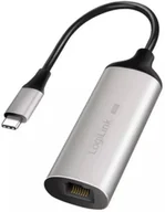 Adaptery i przejściówki - LogiLink USB-C/M 3.2Gen1 zu RJ45/F 5G Gigab. Ethern.Adapter UA0456 - miniaturka - grafika 1