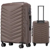 Walizki - WINGS Średnia WALIZKA podróżna DO SAMOLOTU NA 4 KÓŁKACH z polipropylenu - miniaturka - grafika 1