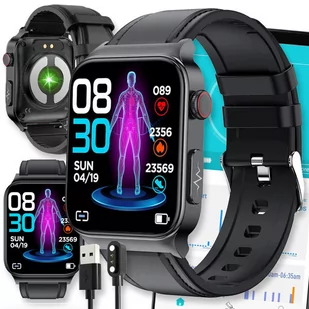 SMARTWATCH ZEGAREK MENU WODOODPORNY PULS SPORT E500 - Smartband - miniaturka - grafika 1