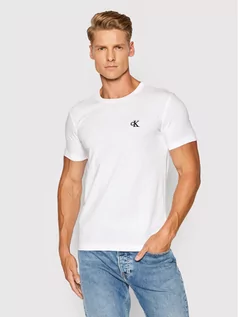 Koszulki męskie - Calvin Klein Jeans T-Shirt Tee Shirt Essential J30J314544 Biały Slim Fit - grafika 1