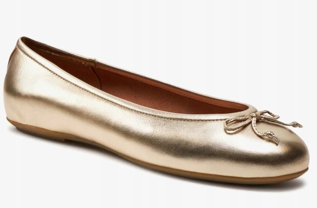 GEOX BALERINY DAMSKIE SKÓRZANE WSUWANE ZŁOTE 38 JTH