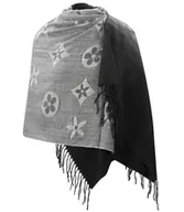 Apaszki i szaliki damskie - Szal Tkany szalik elegancka chusta w kwiaty ombre - miniaturka - grafika 1