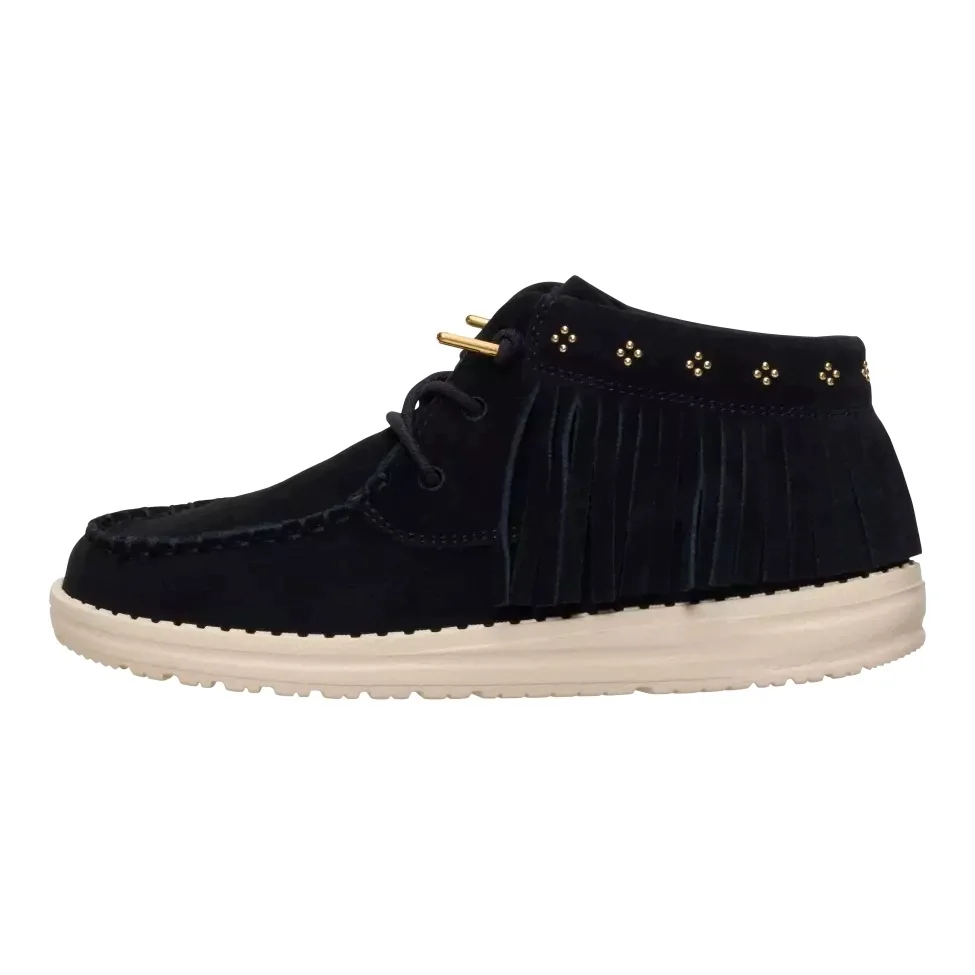 HeyDude Damskie Buty Mokasyny Wsuwane Wendy Mid Fringe Cowgirl Suede 40