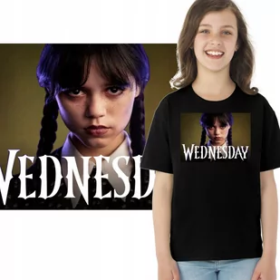 WEDNESDAY ADAMS 3171 KOSZULKA DZIECIĘCA CZARNA 116 - Moda i Uroda OUTLET - miniaturka - grafika 1
