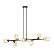Lampy sufitowe - Pandora lampa wisząca 8-punktowa czarna/miodowa 1264/8 - miniaturka - grafika 1