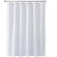 Zasłony prysznicowe - Zasłona prysznicowa - Poliester - Z haczykiem - 1 sztuka - 100X200CM - Biała - miniaturka - grafika 1