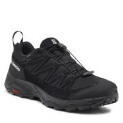 Buty trekkingowe męskie - Trekkingi Salomon X Ward Leather GORE-TEX L47182300 Black/Black/Black - miniaturka - grafika 1