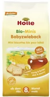 Przekąski dla dzieci - Holle Baby Mini sucharki orkiszowe 100 g - miniaturka - grafika 1