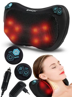 Masażer Poduszka Masująca Shiatsu Do Pleców Karku Nóg Ciała Grzejący - Masażery - miniaturka - grafika 1