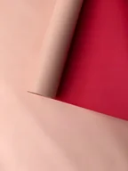 Folia, papier śniadaniowy, serwetki - Papier Folia satynowy do pakowania 50cmX9m dwukolorowy Bordo + Perłowy róż - miniaturka - grafika 1