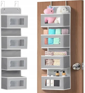 ORGANIZER WISZĄCY NA DRZWI DO SZAFY ZABAWKI ŁAZIENKI KIESZENIE KOSZ 4 PÓŁKI - Meble modułowe i akcesoria - miniaturka - grafika 1