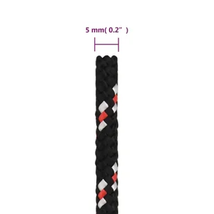 Linka żeglarska, czarna, 5 mm, 250 m, polipropylen - Żeglarstwo - miniaturka - grafika 7