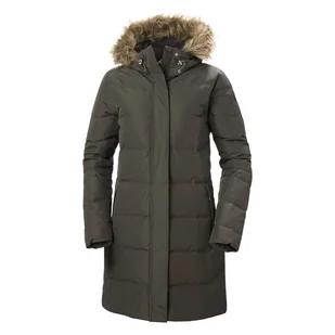 Damska Kurtka zimowa pikowana HELLY HANSEN W ADEN DOWN PARKA 54429_483 – Oliwkowy - Kurtki damskie - miniaturka - grafika 1