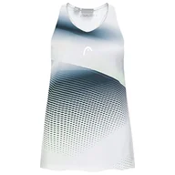 Koszulki i topy damskie - HEAD Agility tank top dziewczęcy, biały/nadruk, 140 - miniaturka - grafika 1