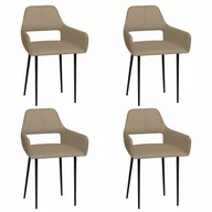 Krzesła - vidaXL Krzesła stołowe, 4 szt., cappuccino, sztuczna skóra - miniaturka - grafika 1