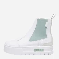 Botki damskie - Sztyblety damskie skórzane Puma Mayze Chelsea Luxe Wns 393092-01 40 (6.5UK) 25.5 cm Białe (4099683092880). Buty za kostkę damskie - miniaturka - grafika 1