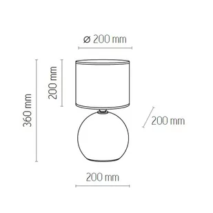 TK Lighting Lampa stołowa Palla szaro-srebrna E27 - Lampy stojące - miniaturka - grafika 3