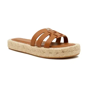 Tommy Hilfiger Skórzane klapki - Klapki i japonki damskie - miniaturka - grafika 1