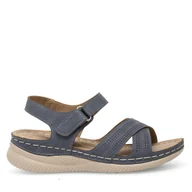 Sandały damskie - Sandały Clara Barson WYL05010-14 Granatowy - miniaturka - grafika 1