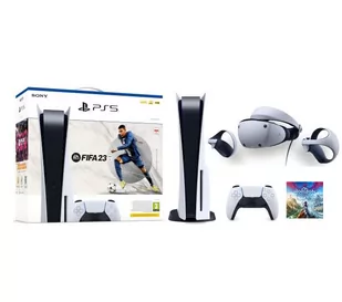 Sony PlayStation 5 z napędem + okulary PlayStation VR2 + Horizon Call of the Mountain + FIFA 23 - Konsole Playstation - miniaturka - grafika 1