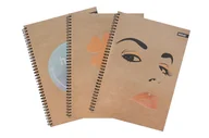Zeszyty szkolne - Kołozeszyt A4/80K kratka Kraft Liner Hs - miniaturka - grafika 1