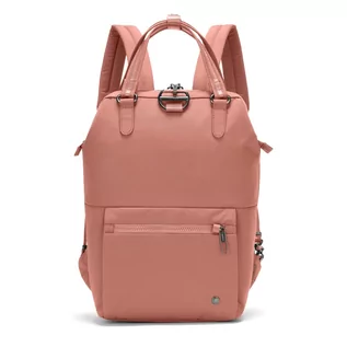 Torby podróżne - Plecak damski antykradzieżowy Pacsafe Citysafe CX Mini Backpack 11L Econyl Rose różowy - grafika 1